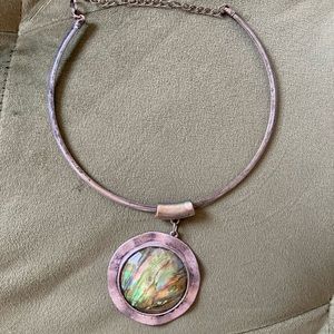 VINTAGE Metal Jewel Choker